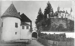 Pogled na grad Vrbovec (Marijingrad) na dan posvetitve kapele sv. Jožefa (med II. svetovno vojno so jo porušili Nemci) 14. septembra 1920 (arhiv muzeja Vrbovec)